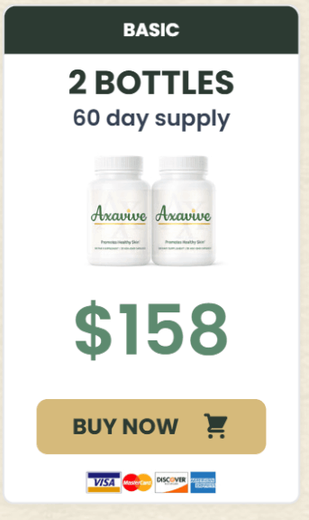 Axavive 2 bottle 60 day supply skin support supplement for collagen hydration glow